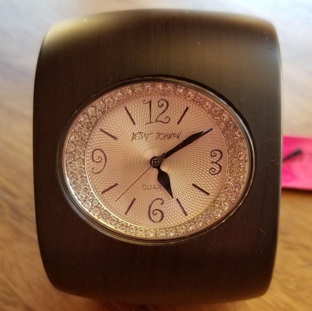 Betsey Johnson Cuff Watch with Crystals, NWT